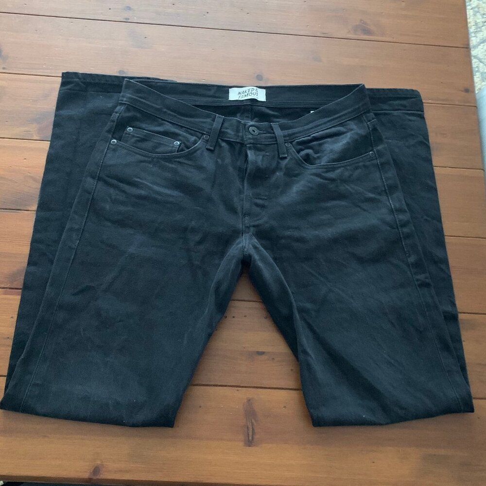 Men's Naked & Famous Weird Guy Black Size 33 Jeans